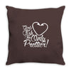 girls fish too only prettier Throw Pillow