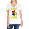 gay pride parade lgbt lesbian gay bi trans queer pan light Ladies Curvy T-Shirt