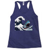 Great White Wave Shark Racerback Tank