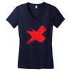 red x Women's V-Neck T-Shirt
