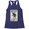 keep left shark Racerback Tank