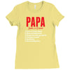 Papa Noun Definition Ladies Fitted T-Shirt