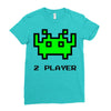arcade player 2 Ladies Fitted T-Shirt