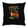 boxer wining Throw Pillow