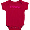 #drunk hashtag neon pink Baby Bodysuit