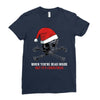 skull christmas Ladies Fitted T-Shirt