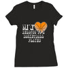 my heart basketball Ladies Fitted T-Shirt