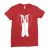 disheveled tuxedo Ladies Fitted T-Shirt
