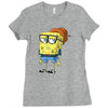 hipster spongebob squarepants Ladies Fitted T-Shirt