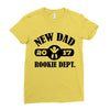 rookie new dad 2017 Ladies Fitted T-Shirt