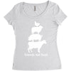 friends not food white Women's Triblend Scoop T-shirt