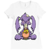 zombie bunny loves brains Ladies Fitted T-Shirt