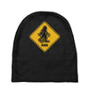 big foot xing big foot crossing sasquatch Baby Beanies