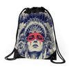 Kizil derili kiz Drawstring Bags