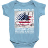 Veteran Don't Thank Me Thank My Brothers &amp; Sister Baby Bodysuit