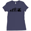 evolution of drummer Ladies Fitted T-Shirt