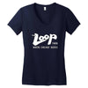 the loop where Chicago rocks 97.9 fm 98 fm radio station Women's V-Neck T-Shirt