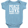 peace. love. sandy feet. Baby Onesie