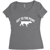 get to the point Women's Triblend Scoop T-shirt