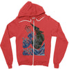kaiju wave Zipper Hoodie