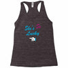she's so lucky Racerback Tank