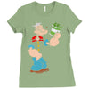popeye spinach retro mens funny Ladies Fitted T-Shirt