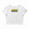 warning offensiv Crop Top
