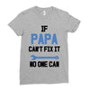 if papa can't fix it no one can Ladies Fitted T-Shirt
