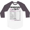 February Girl Facts Pisces 3/4 Sleeve Shirt