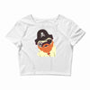 pug in a crew Crop Top