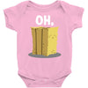 oh hay oh hey girl boy funny pun Baby Onesie