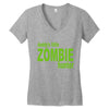 daddy's little zombie hunter Women's V-Neck T-Shirt