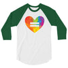 Lgbt Heart 3/4 Sleeve Shirt