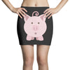 cute surprised pig pig Mini Skirts