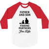 Father and Son Fishing Partners For Life 3/4 Sleeve Shirt