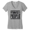 power to the people Women's V-Neck T-Shirt