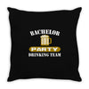 bachelor party drinking team wedding groomsmen bridal funny Throw Pillow