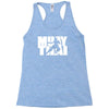 muay thai mma gym sport gym train Racerback Tank