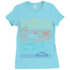 summer zone line Ladies Fitted T-Shirt