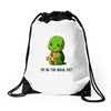 ninja diet (green) Drawstring Bags