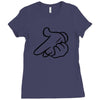 mickey pistol hands gun hip hop mens r&amp;b gangsta banksy grey t shirt s Ladies Fitted T-Shirt