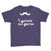 mustache u a question Youth Tee