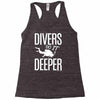 ow divers do it deeper Racerback Tank