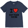 i love dirt track racing V-Neck Tee