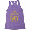 queens are born in 1981 Racerback Tank