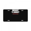 nerdy shirt License Plate