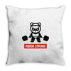 panda strong Throw Pillow