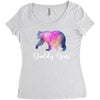 Daddy Bear Women's Triblend Scoop T-shirt