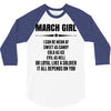 Super March Girl 3/4 Sleeve Shirt