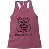 deal with it angry pitbul Racerback Tank